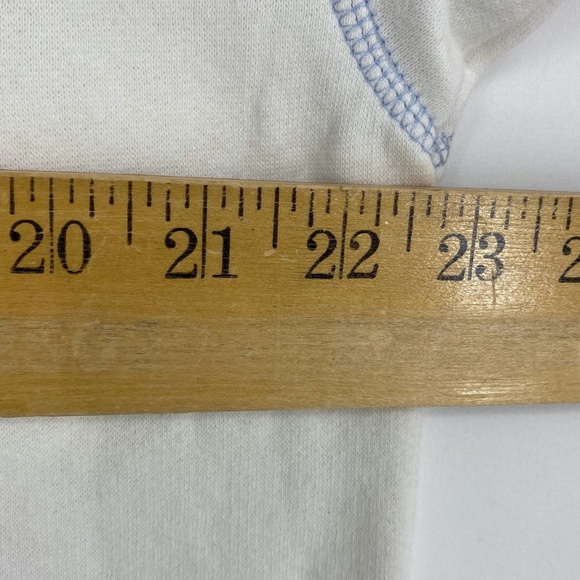 Green Tea Womens XL Color Block Top Sweatshirt Denim Blue Long Sleeve Fleece - Picture 6 of 7